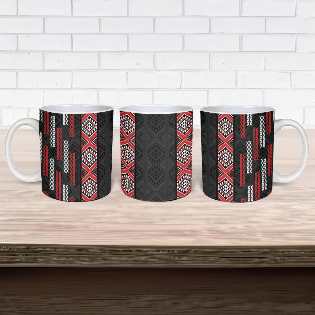 Roimata Toroa Maori Taniko Inspired New Zealand Ceramic Mug