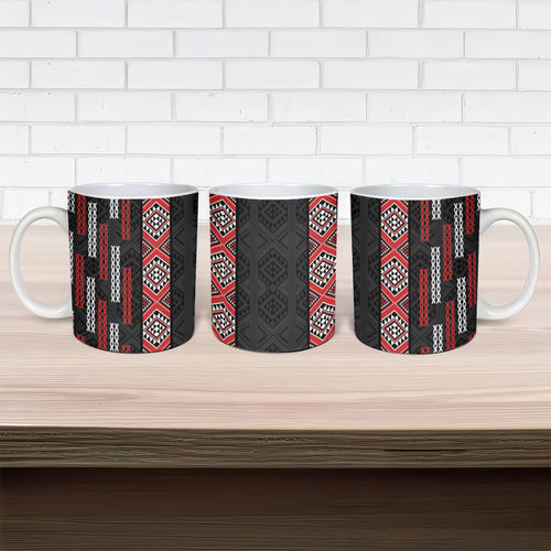 Roimata Toroa Maori Taniko Inspired New Zealand Ceramic Mug