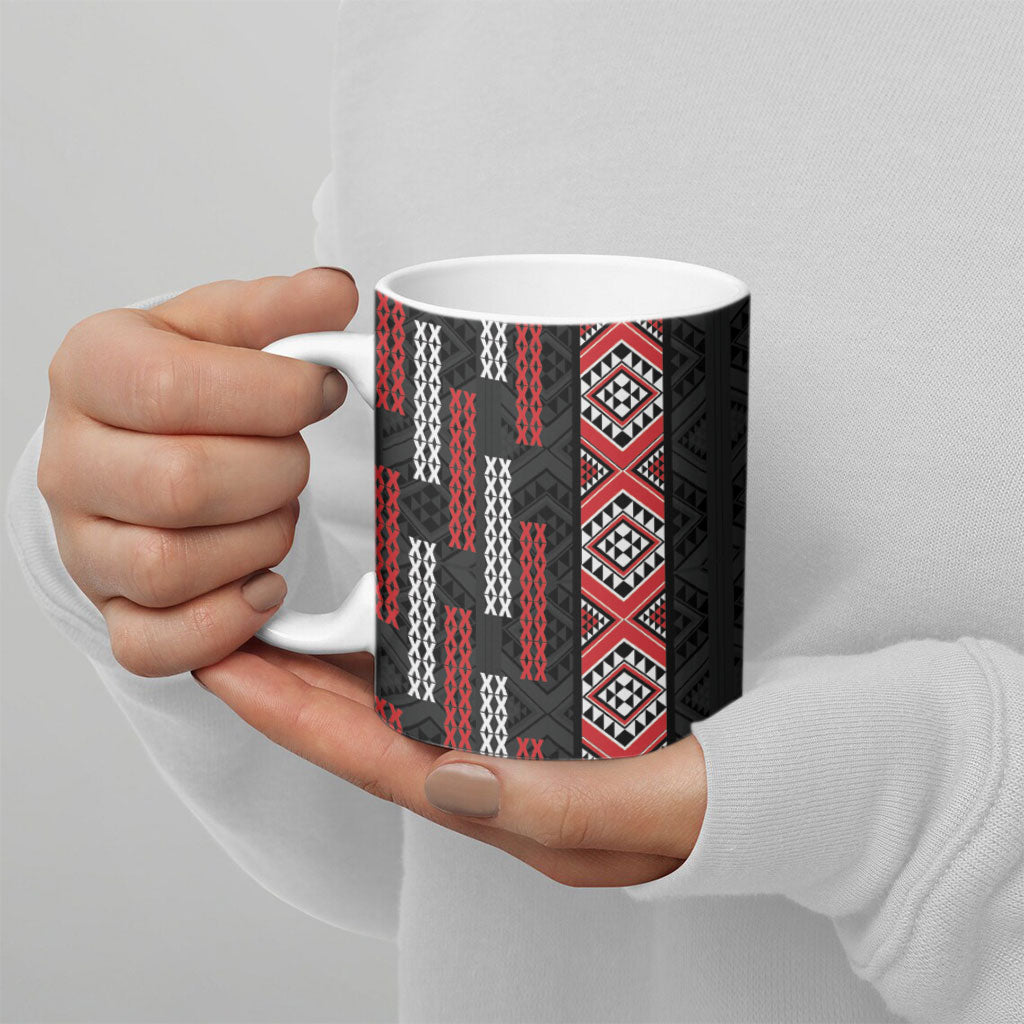 Roimata Toroa Maori Taniko Inspired New Zealand Ceramic Mug