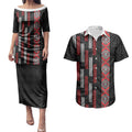 Roimata Toroa Maori Taniko Inspired New Zealand Couples Matching Puletasi and Hawaiian Shirt
