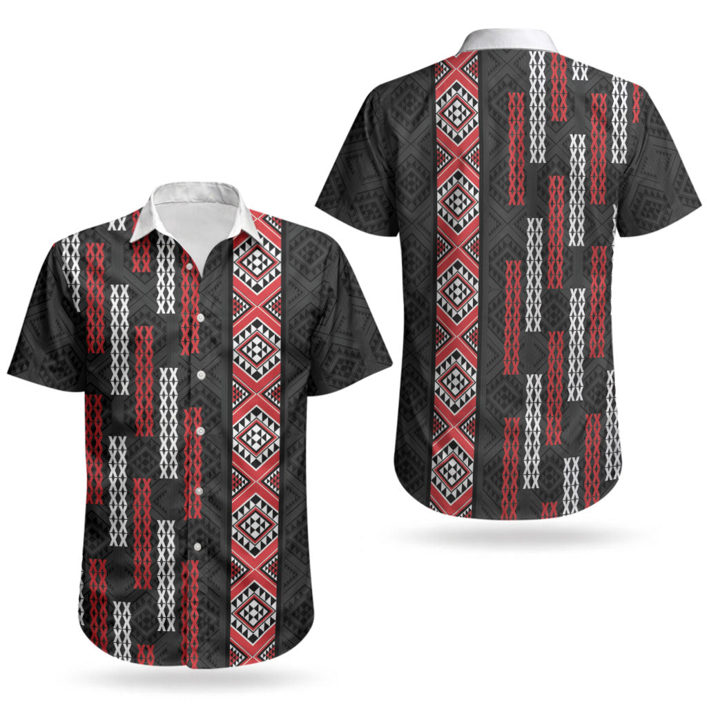 Roimata Toroa Maori Taniko Inspired New Zealand Couples Matching Summer Maxi Dress and Hawaiian Shirt