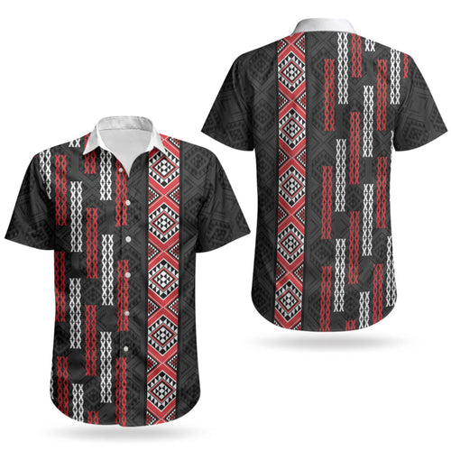 Roimata Toroa Maori Taniko Inspired New Zealand Couples Matching Summer Maxi Dress and Hawaiian Shirt