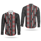 Roimata Toroa Maori Taniko Inspired New Zealand Couples Matching Summer Maxi Dress and Long Sleeve Button Shirt