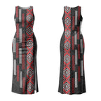 Roimata Toroa Maori Taniko Inspired New Zealand Couples Matching Tank Maxi Dress and Hawaiian Shirt