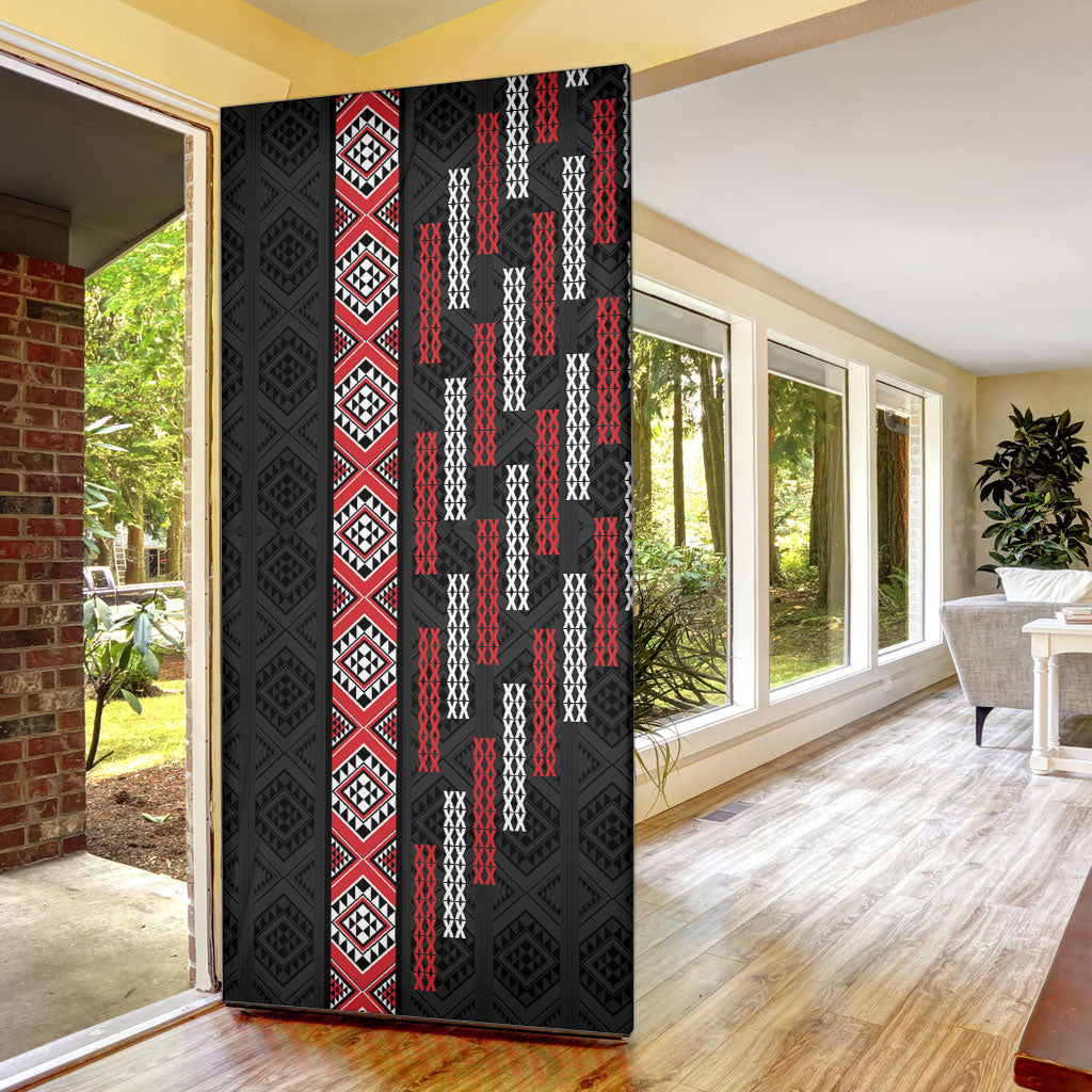 Roimata Toroa Maori Taniko Inspired New Zealand Door Cover