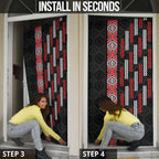 Roimata Toroa Maori Taniko Inspired New Zealand Door Cover