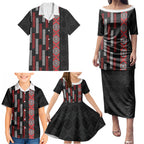 Roimata Toroa Maori Taniko Inspired New Zealand Family Matching Puletasi and Hawaiian Shirt