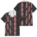 Roimata Toroa Maori Taniko Inspired New Zealand Family Matching Summer Maxi Dress and Hawaiian Shirt