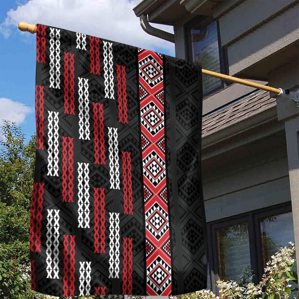 Roimata Toroa Maori Taniko Inspired New Zealand Garden Flag