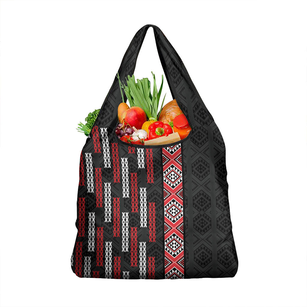 Roimata Toroa Maori Taniko Inspired New Zealand Grocery Bag