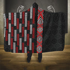 Roimata Toroa Maori Taniko Inspired New Zealand Hooded Blanket