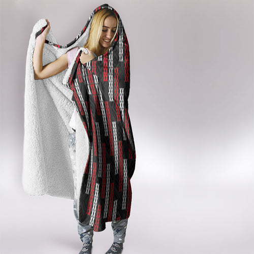 Roimata Toroa Maori Taniko Inspired New Zealand Hooded Blanket
