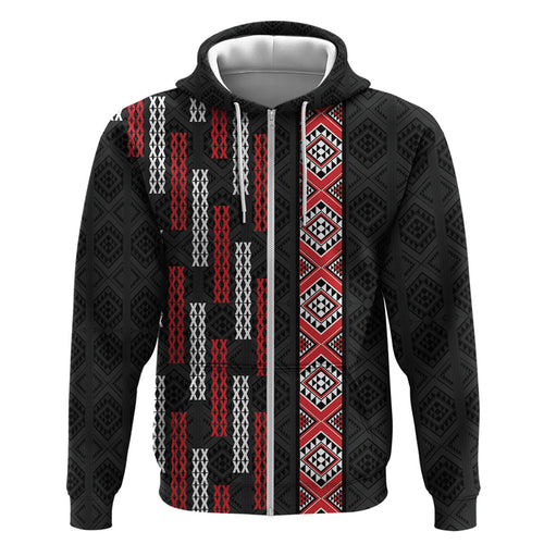 Roimata Toroa Maori Taniko Inspired New Zealand Hoodie
