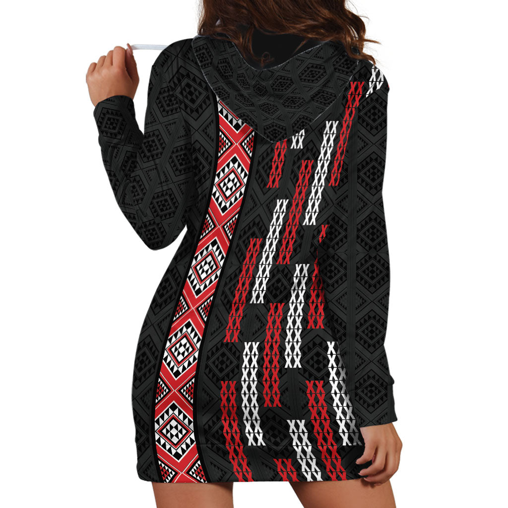 Roimata Toroa Maori Taniko Inspired New Zealand Hoodie Dress