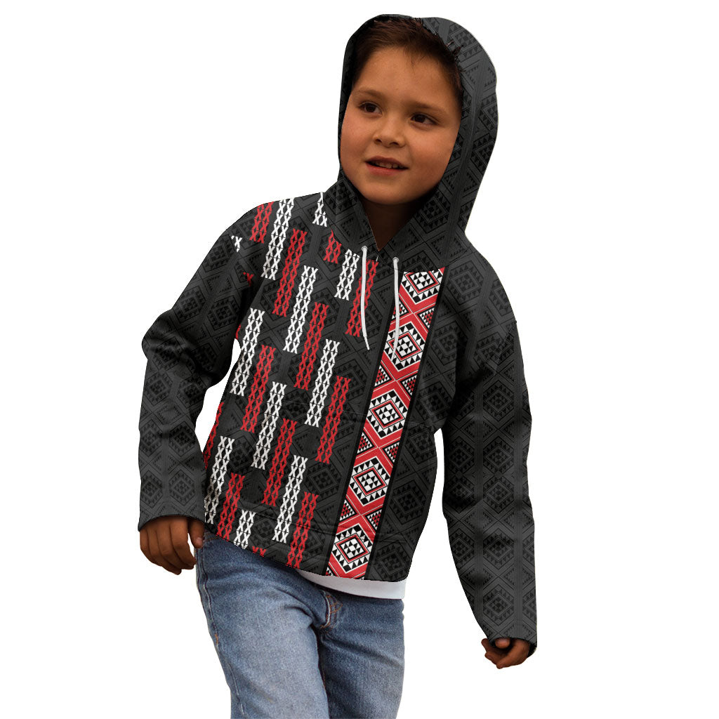 Roimata Toroa Maori Taniko Inspired New Zealand Kid Hoodie