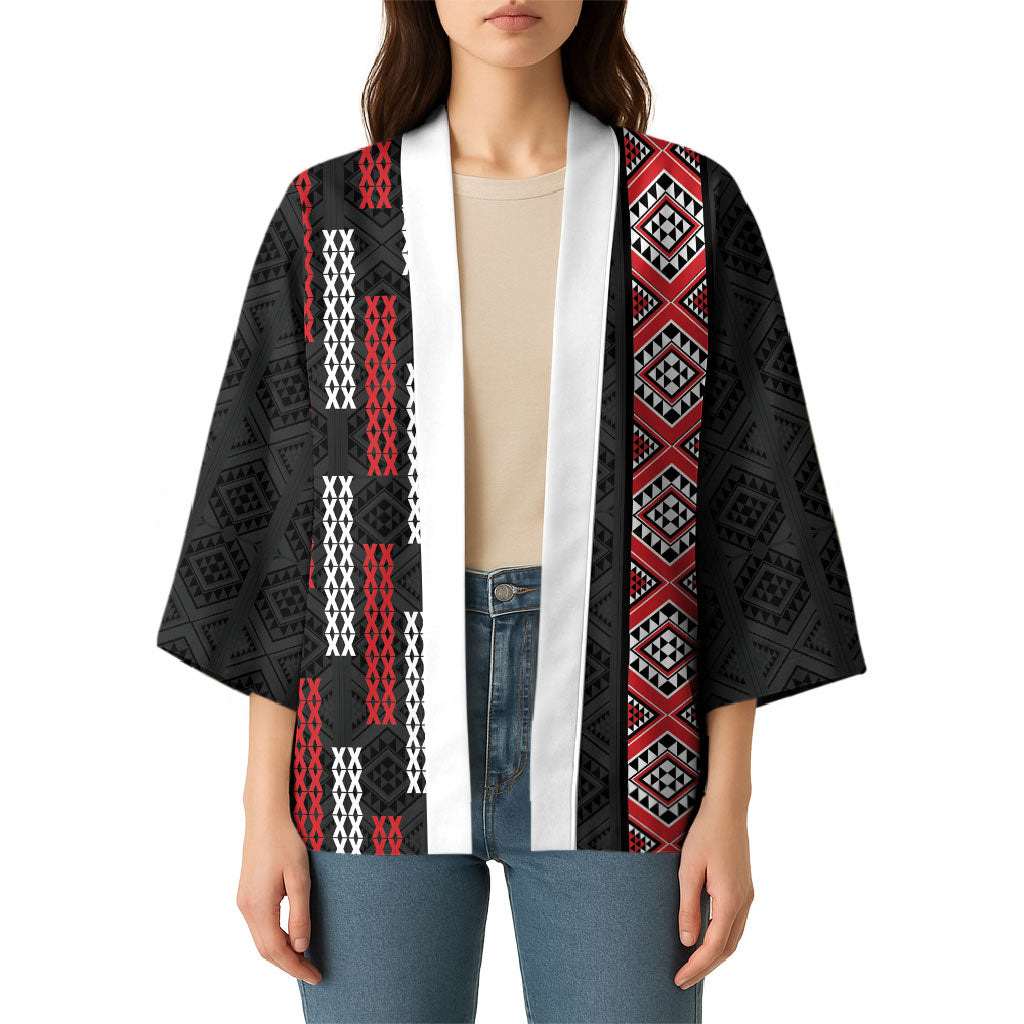 Roimata Toroa Maori Taniko Inspired New Zealand Kimono