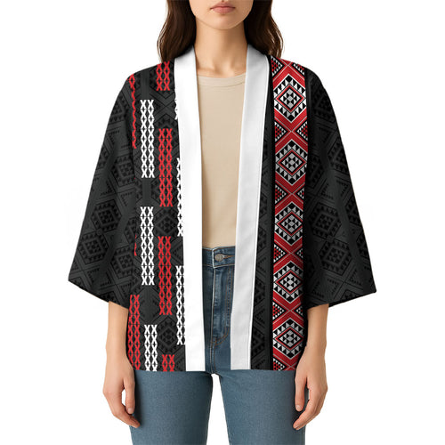 Roimata Toroa Maori Taniko Inspired New Zealand Kimono