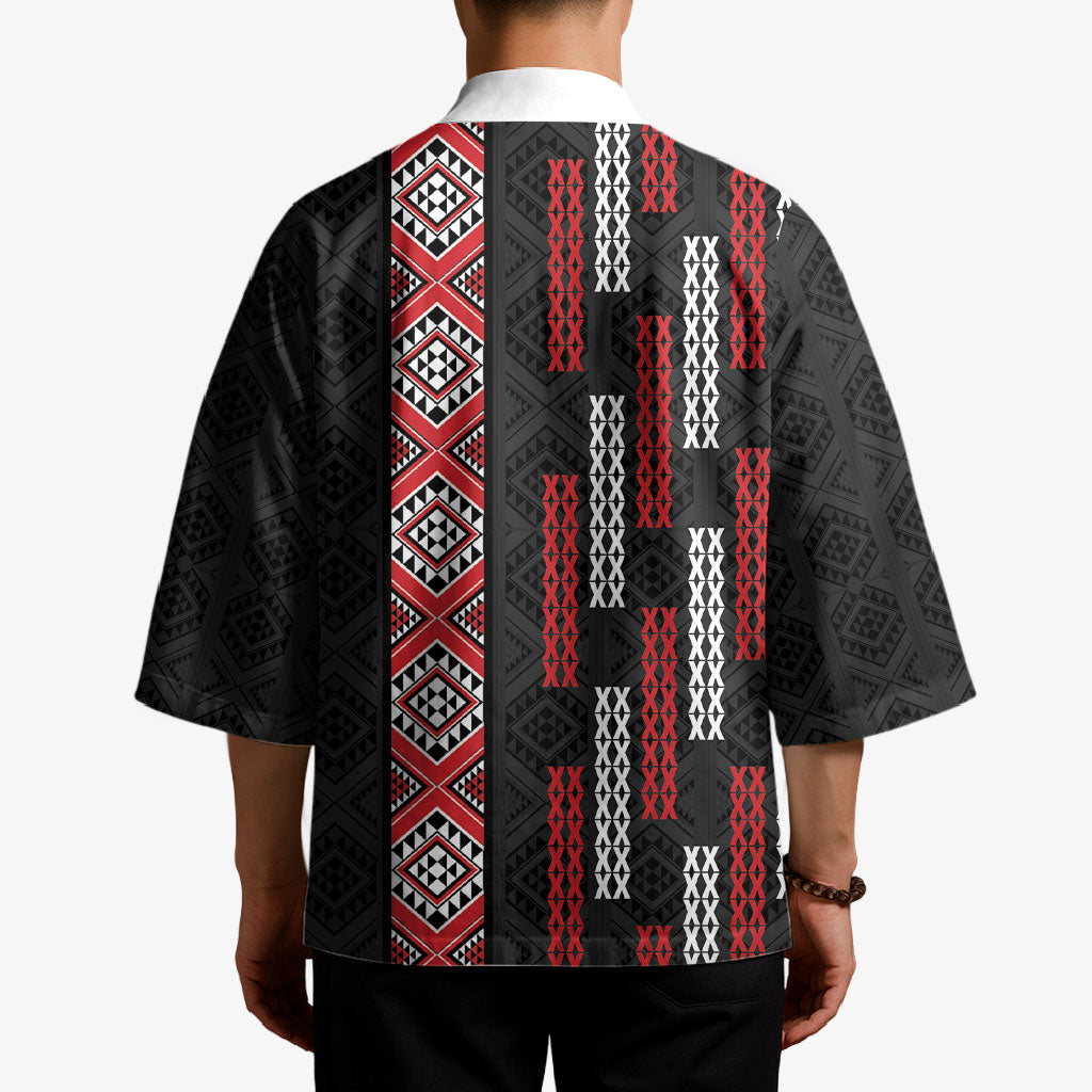 Roimata Toroa Maori Taniko Inspired New Zealand Kimono