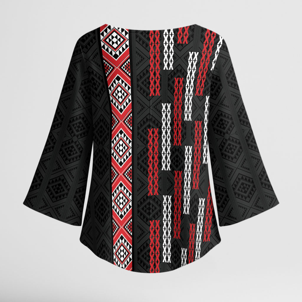 Roimata Toroa Maori Taniko Inspired New Zealand Kimono Sleeve Blouse