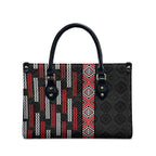 Roimata Toroa Maori Taniko Inspired New Zealand Leather Bag