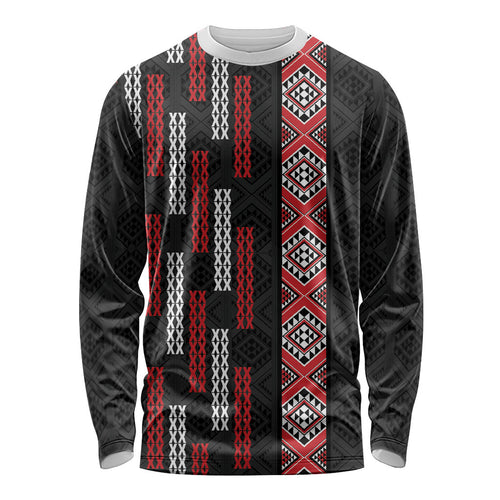 Roimata Toroa Maori Taniko Inspired New Zealand Long Sleeve Shirt