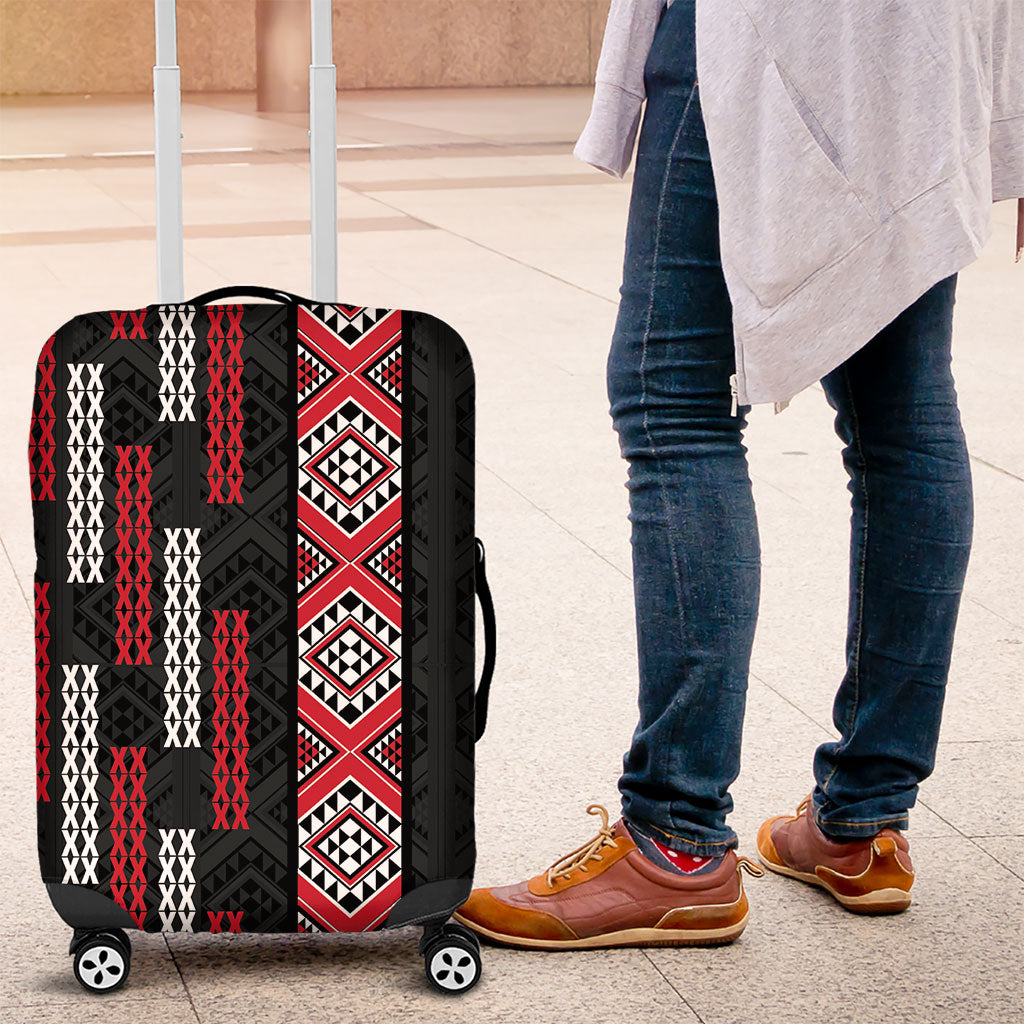 Roimata Toroa Maori Taniko Inspired New Zealand Luggage Cover
