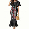 Roimata Toroa Maori Taniko Inspired New Zealand Mermaid Dress