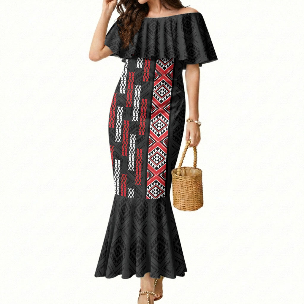 Roimata Toroa Maori Taniko Inspired New Zealand Mermaid Dress