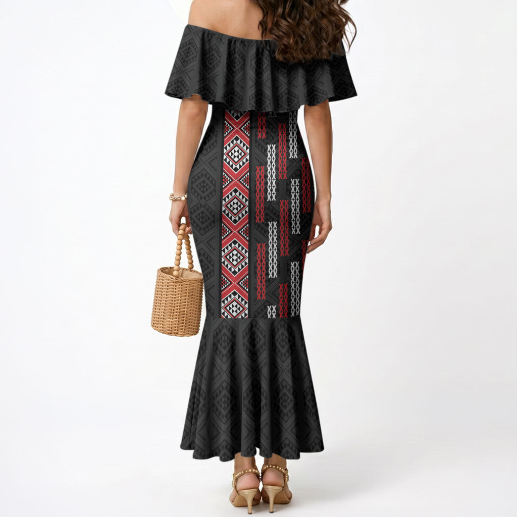 Roimata Toroa Maori Taniko Inspired New Zealand Mermaid Dress