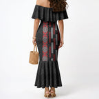 Roimata Toroa Maori Taniko Inspired New Zealand Mermaid Dress