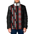 Roimata Toroa Maori Taniko Inspired New Zealand Padded Jacket