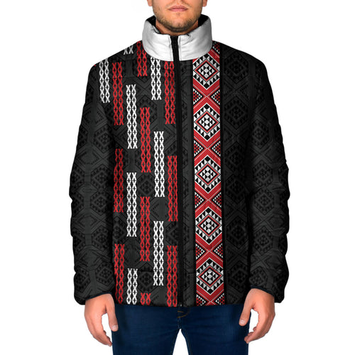 Roimata Toroa Maori Taniko Inspired New Zealand Padded Jacket