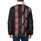 Roimata Toroa Maori Taniko Inspired New Zealand Padded Jacket