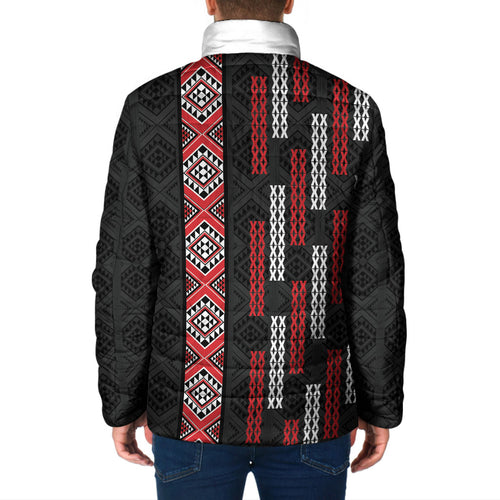 Roimata Toroa Maori Taniko Inspired New Zealand Padded Jacket