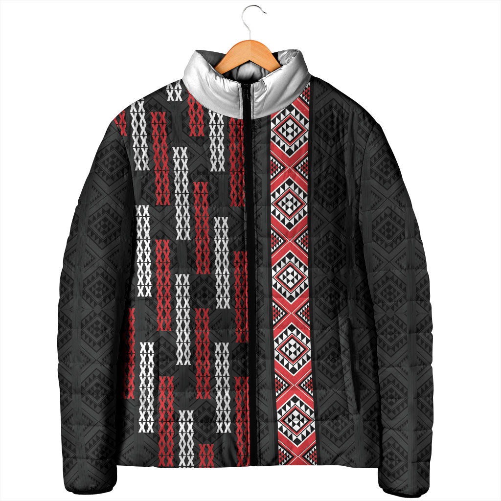 Roimata Toroa Maori Taniko Inspired New Zealand Padded Jacket