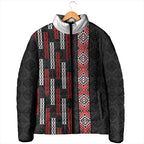 Roimata Toroa Maori Taniko Inspired New Zealand Padded Jacket