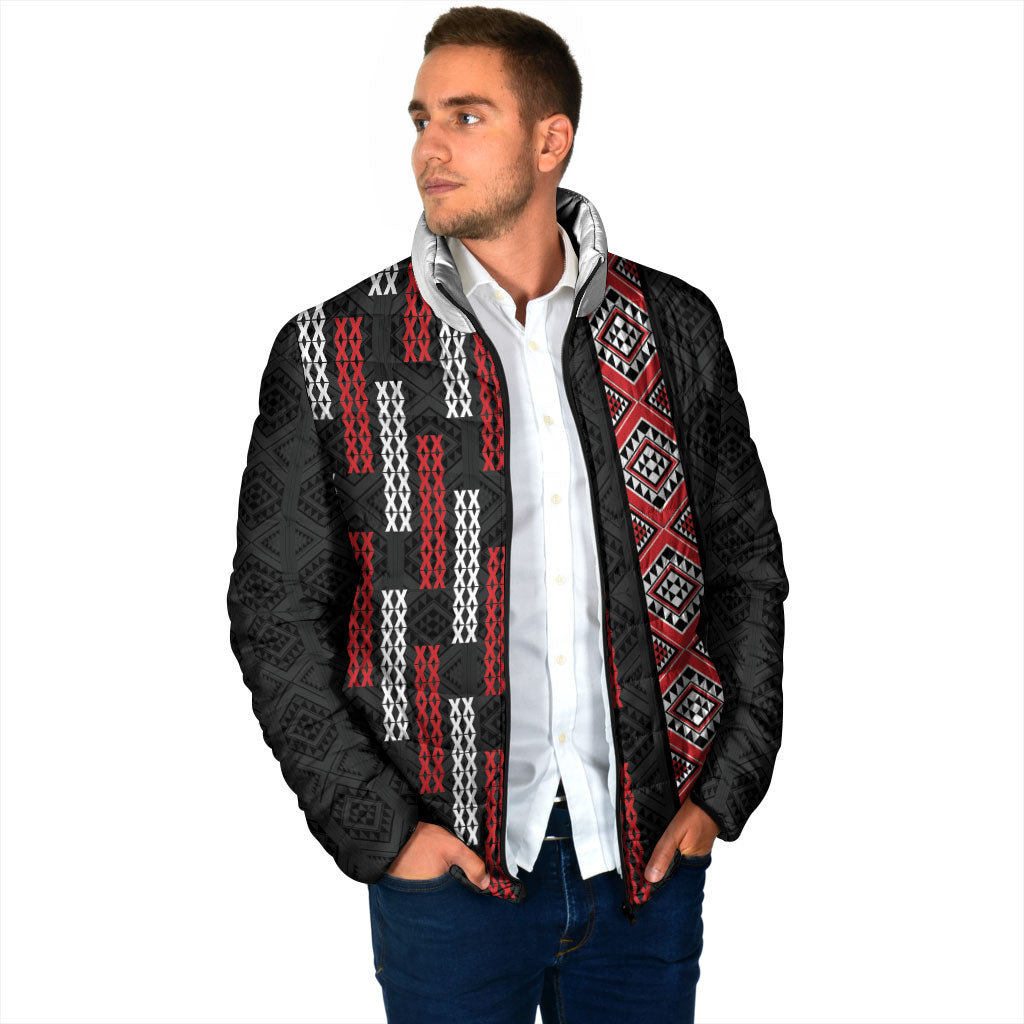 Roimata Toroa Maori Taniko Inspired New Zealand Padded Jacket