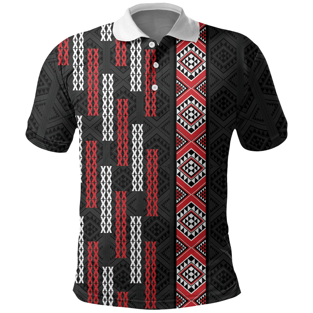 Roimata Toroa Maori Taniko Inspired New Zealand Polo Shirt