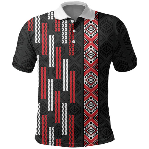 Roimata Toroa Maori Taniko Inspired New Zealand Polo Shirt