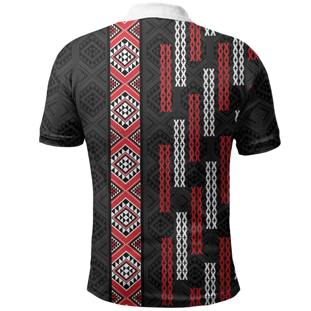 Roimata Toroa Maori Taniko Inspired New Zealand Polo Shirt