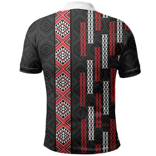 Roimata Toroa Maori Taniko Inspired New Zealand Polo Shirt