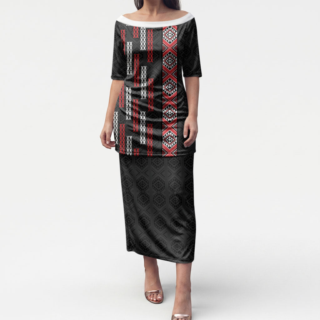 Roimata Toroa Maori Taniko Inspired New Zealand Puletasi