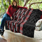 Roimata Toroa Maori Taniko Inspired New Zealand Quilt