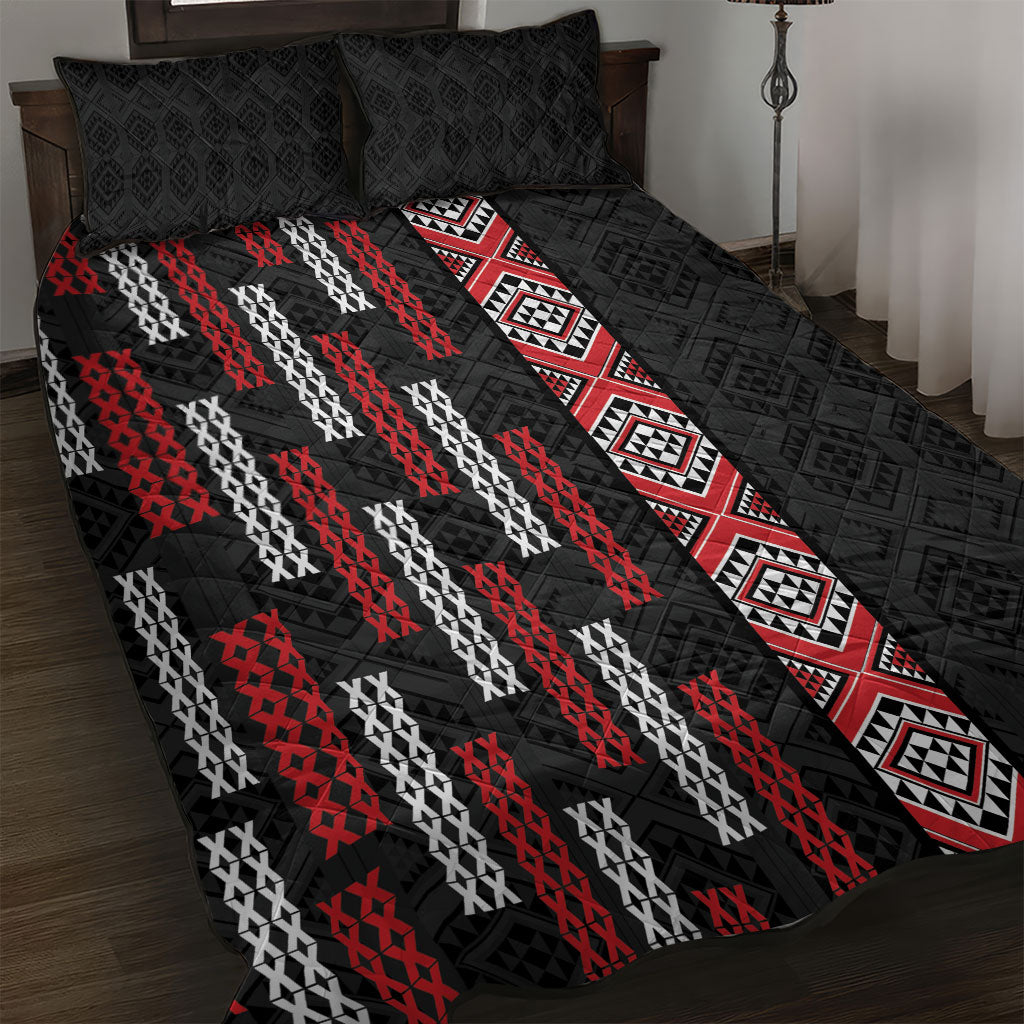 Roimata Toroa Maori Taniko Inspired New Zealand Quilt Bed Set