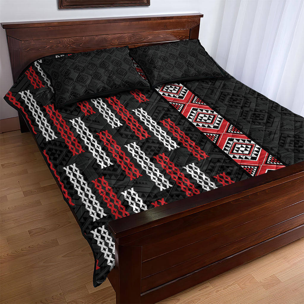 Roimata Toroa Maori Taniko Inspired New Zealand Quilt Bed Set