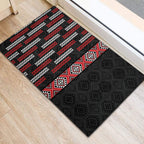Roimata Toroa Maori Taniko Inspired New Zealand Rubber Doormat