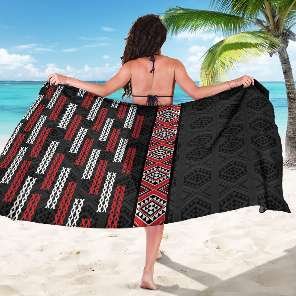 Roimata Toroa Maori Taniko Inspired New Zealand Sarong