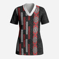 Roimata Toroa Maori Taniko Inspired New Zealand Scrub Top