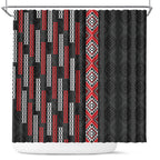 Roimata Toroa Maori Taniko Inspired New Zealand Shower Curtain