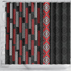 Roimata Toroa Maori Taniko Inspired New Zealand Shower Curtain